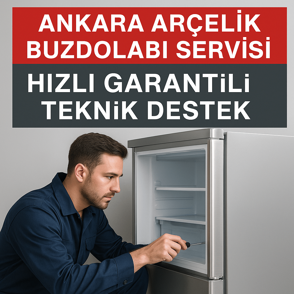 Teknisyen, Ankara’da bir mutfakta Arçelik buzdolabını onarırken hızlı ve garantili servis hizmeti sunuyor