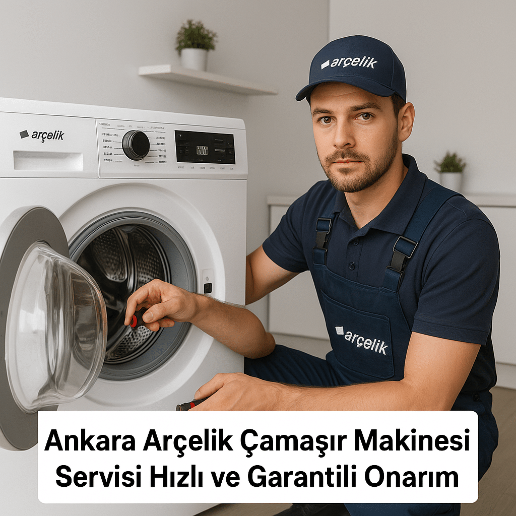 Teknisyen, Ankara’da bir evde Arçelik çamaşır makinesini hızlı ve garantili servisle onarıyor