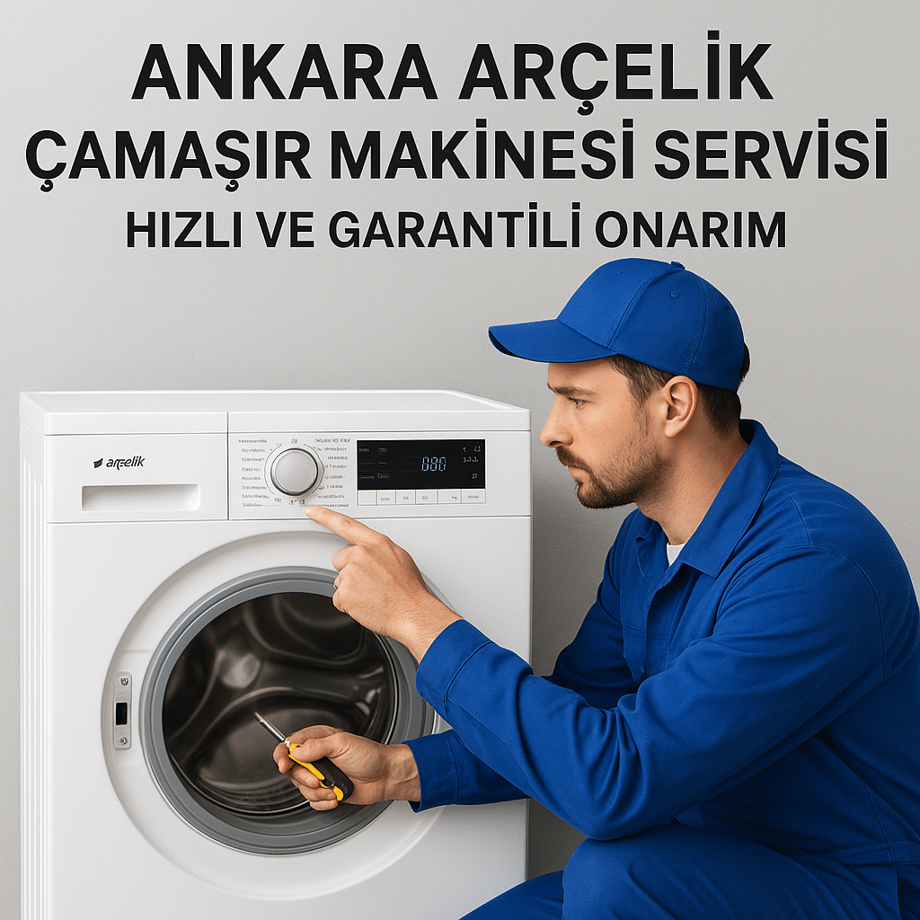 Ankara Arçelik çamaşır makinesi servisi teknisyeni, bozuk makineyi hızlı ve garantili onarım için yerinde inceler
