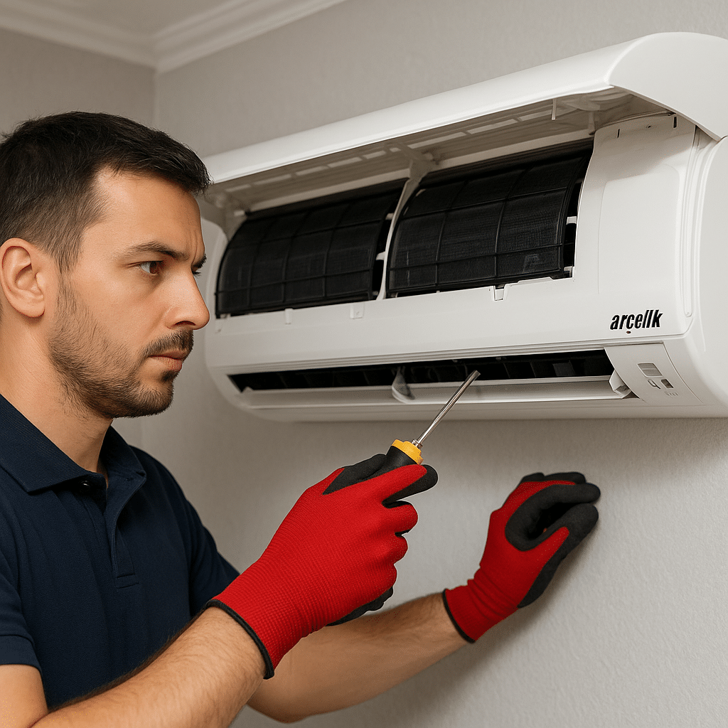 Ankara Arçelik klima servisi teknisyeni, duvara monteli klimayı hızlı ve garantili teknik destekle onarıyor