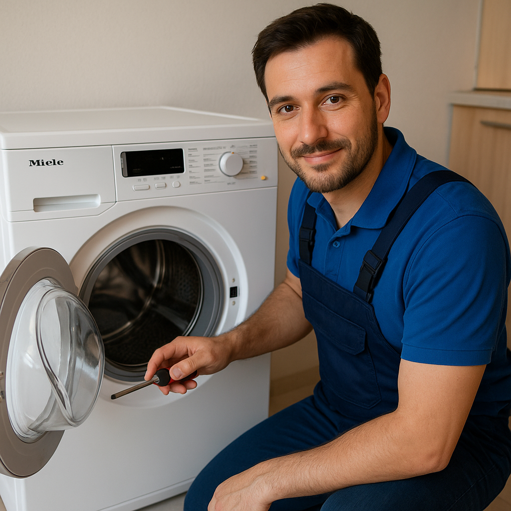 Ankara Miele çamaşır makinesi servisi tamircisi, evde ön yüklemeli makineyi profesyonelce onarıyor
