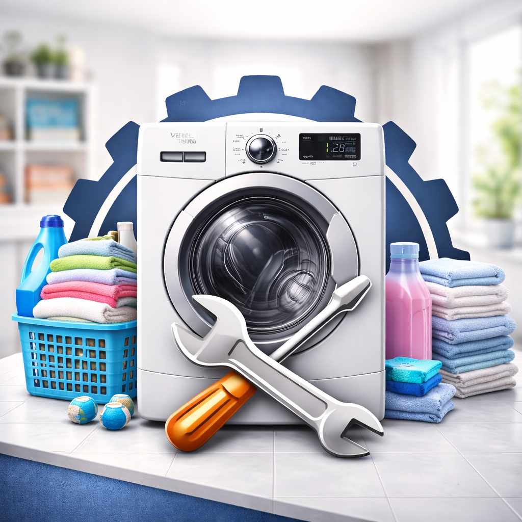 Ankara Vestel çamaşır makinesi servisi için gerçekçi tamir ve bakım görseli