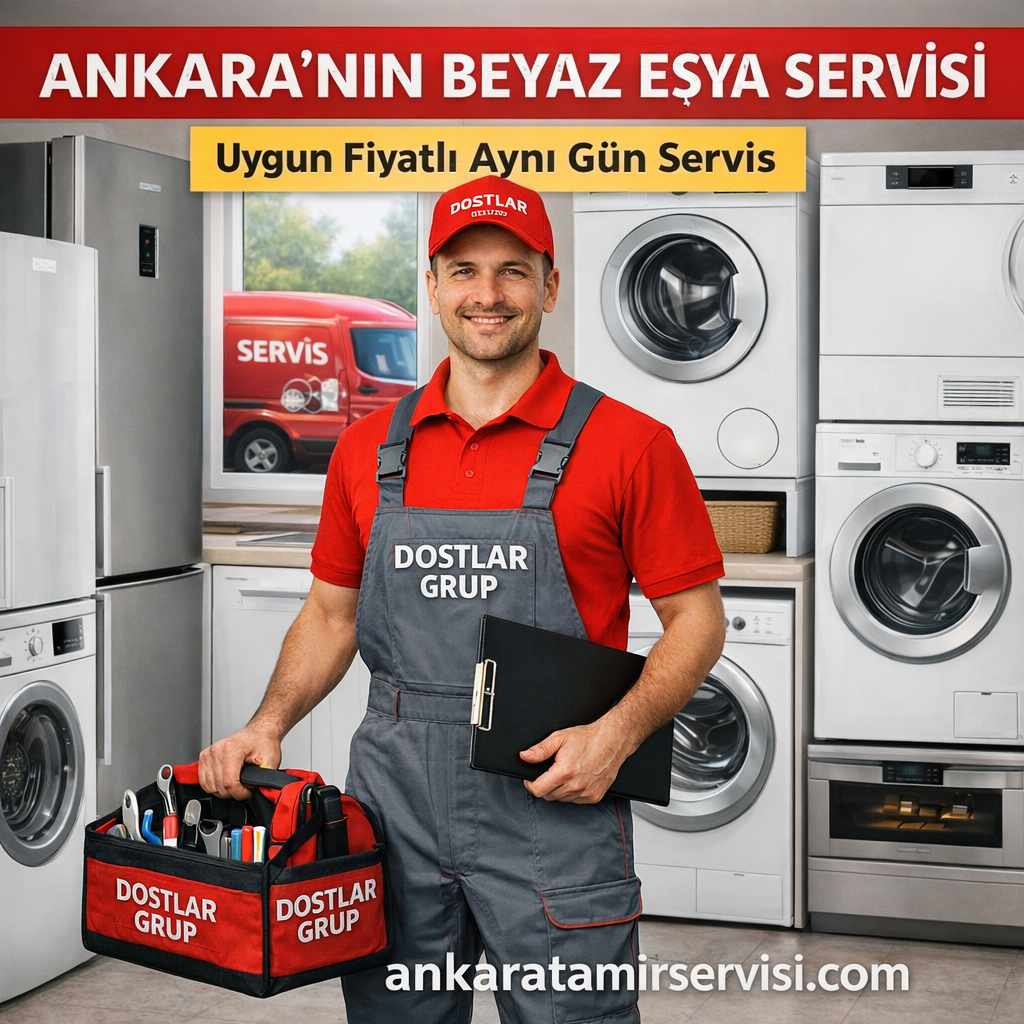 Ankara'da uygun fiyatlı aynı gün beyaz eşya servisi sunan Dostlar Grup teknik servis ekibi